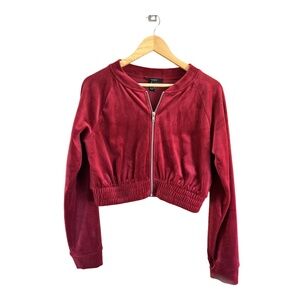 NWOT Red/ Burgundy Velvet Jacket